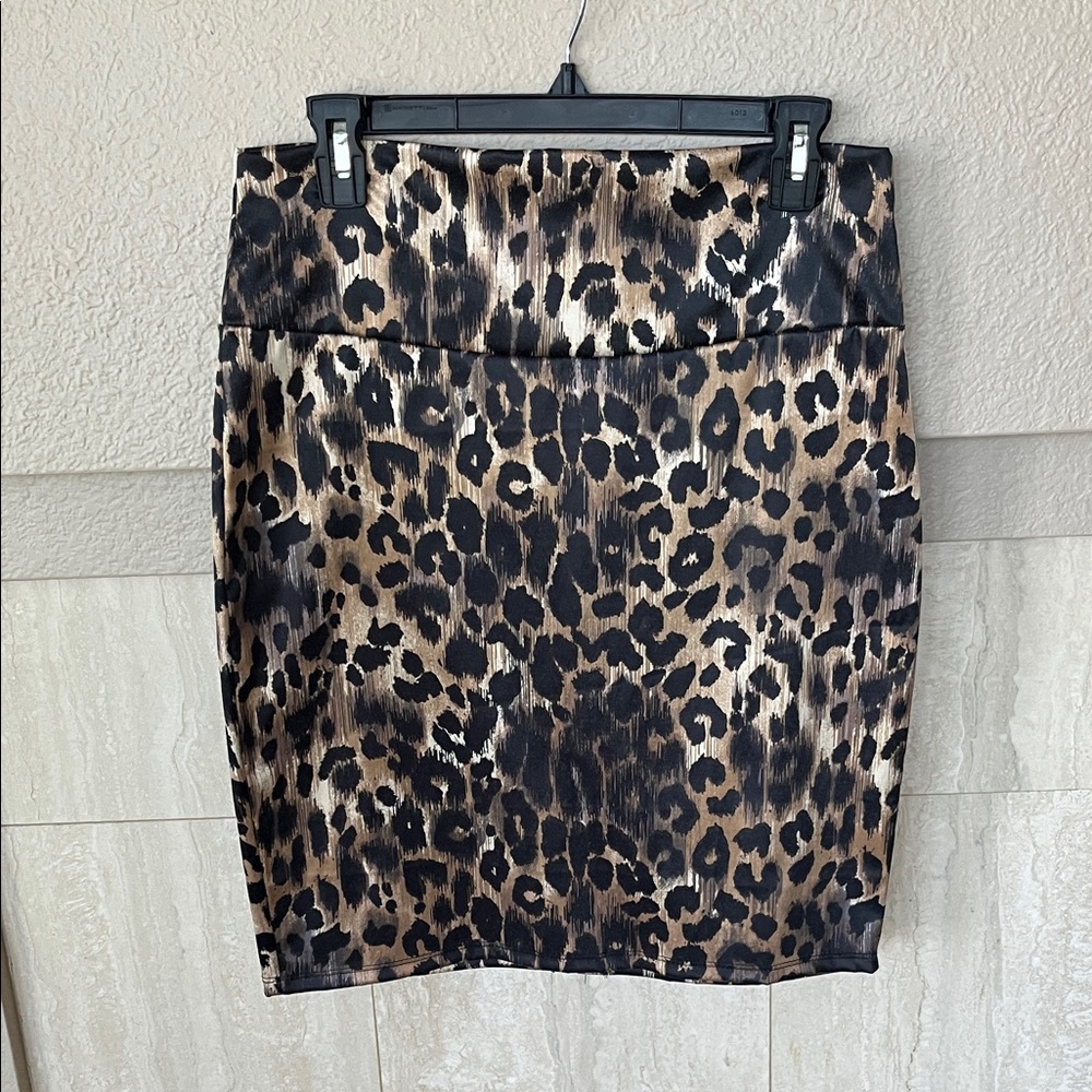 Leopard Print Pencil Skirt